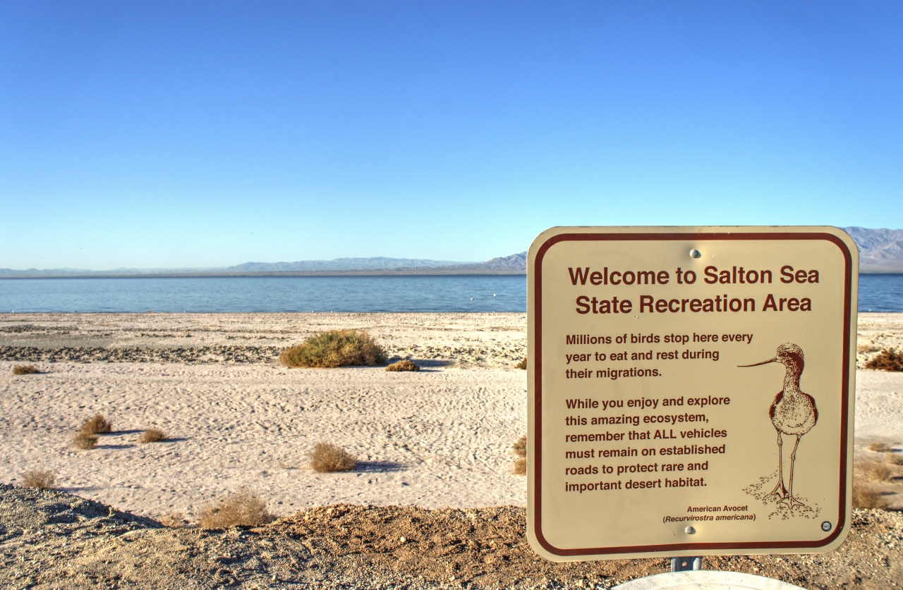 Welcome to Salton Sea State Recreation Area Sign
